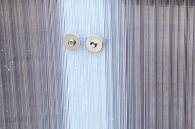 Polycarbonate shutters on patio windows
