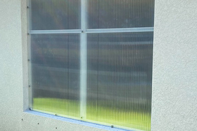 Hurricane shutter installation demonstration